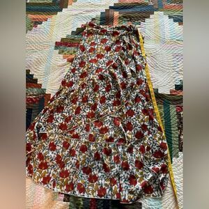 🌞 Hommage Floral A-Symmetrical High Low Maxi Wrap Skirt Size S